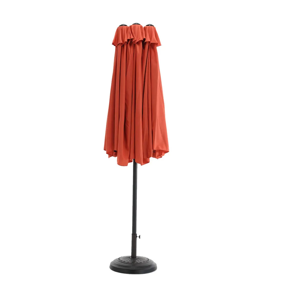 Gutent Parasols, Voiles D’Ombrage | - Parasol double face rectangulaire grand avec manivelle,orange