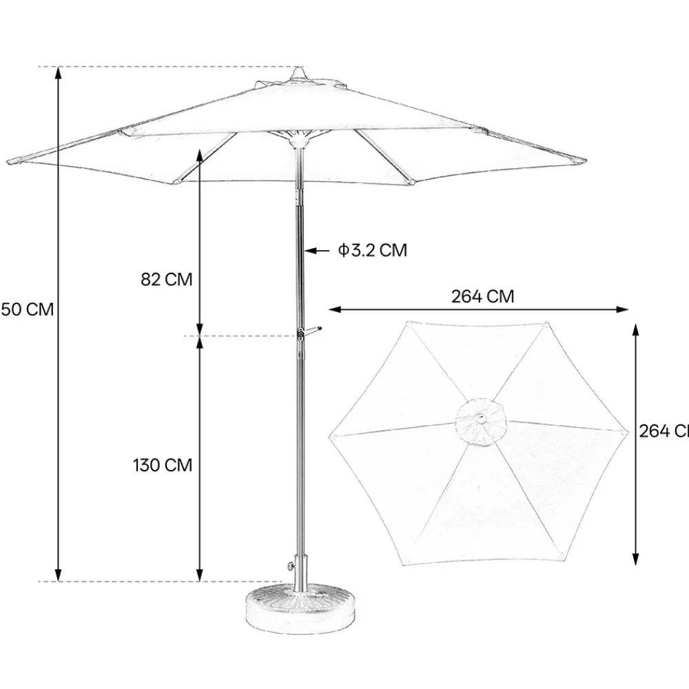 Gutent Parasols, Voiles D’Ombrage | - Parasol à manivelle,grand parapluie double face pour l'extérieur,bleu marine