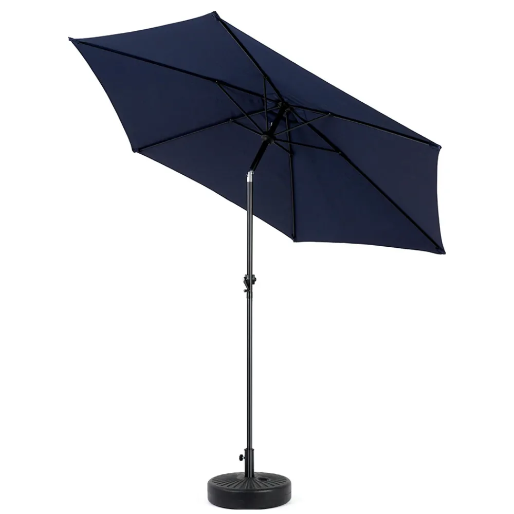 Gutent Parasols, Voiles D’Ombrage | - Parasol à manivelle,grand parapluie double face pour l'extérieur,bleu marine