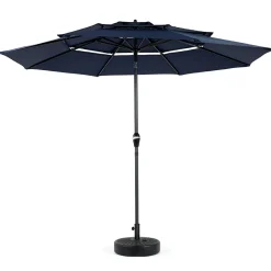 Gutent - Parasol à manivelle,parasol extérieur double face rectangulaire grand,bleu marine Hot
