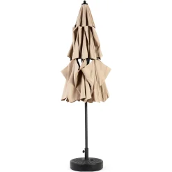 Gutent Parasols, Voiles D’Ombrage | - Parasol à manivelle,parasol extérieur double face rectangle grand,kaki