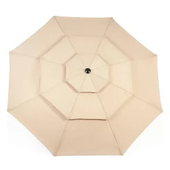 Gutent Parasols, Voiles D’Ombrage | - Parasol à manivelle,parasol extérieur double face rectangle grand,kaki
