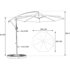 Gutent Parasols, Voiles D’Ombrage | - Parasol à manivelle,parasol extérieur double face rectangulaire grand,orange
