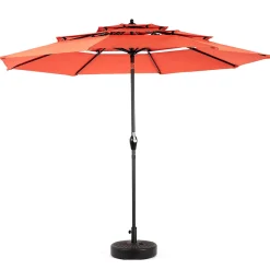 Gutent Parasols, Voiles D’Ombrage | - Parasol à manivelle,parasol extérieur double face rectangulaire grand,orange