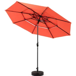 Gutent Parasols, Voiles D’Ombrage | - Parasol à manivelle,parasol extérieur double face rectangulaire grand,orange
