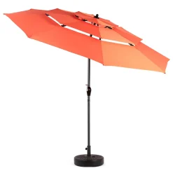 Gutent Parasols, Voiles D’Ombrage | - Parasol à manivelle,parasol extérieur double face rectangulaire grand,orange