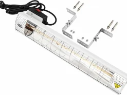 Habitat Et Jardin - Chauffage de terrasse infrarouge - 2000w - argenté Discount