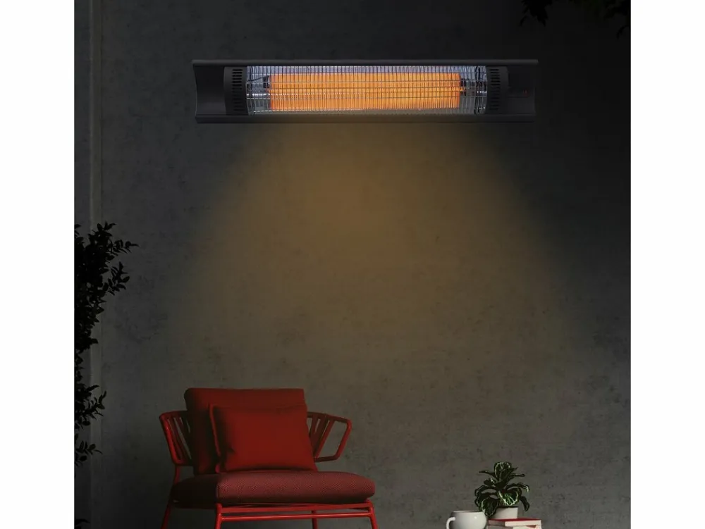 Habitat Et Jardin Chauffage D’Extérieur | - Chauffage électrique radiant en fibre de carbone "bola" - 2000w - noir
