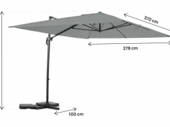 Habitat Et Jardin Parasols, Voiles D’Ombrage | - Parasol jardin déporté en aluminium 