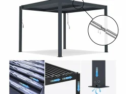 Habitat Et Jardin Pergolas, Tonnelles, Barnums | - Pergola bioclimatique en aluminium 