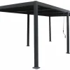 Habitat Et Jardin - Pergola bioclimatique "windsor" en aluminium - 3 x 6 m - gris Outlet