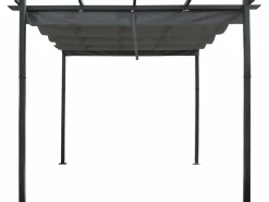 Habitat Et Jardin Pergolas, Tonnelles, Barnums | - Pergola en aluminium avec toit rétractable - 3 x 3 m - gris