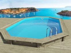 Habitat Et Jardin - Piscine bois " miami 145 " - 4.86 x 3.36 x 1.45 m Clearance