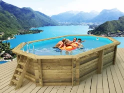 Habitat Et Jardin - Piscine bois " miami 145 " - 4.86 x 3.36 x 1.45 m Clearance