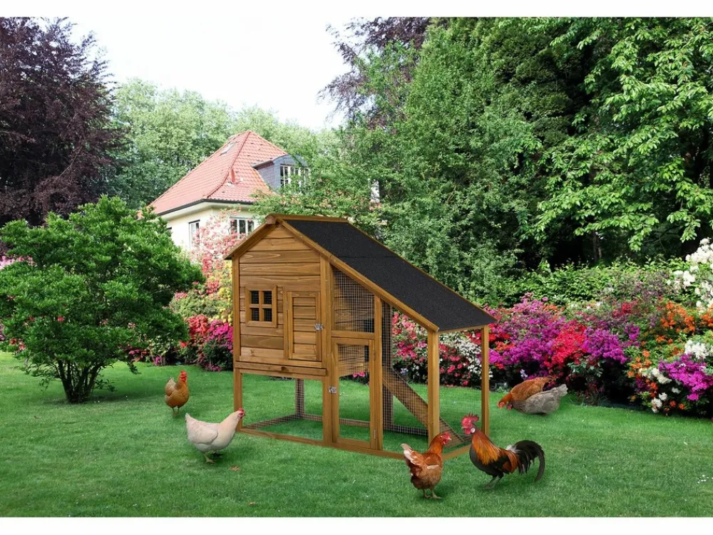 Habitat Et Jardin - Poulailler "lily" avec pondoir en bois - marron Clearance