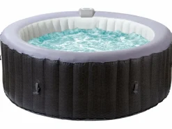 Habitat Et Jardin - Spa gonflable en pvc "malaga" - 4 places - gris