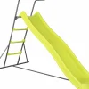 Habitat Et Jardin Jeux D'Extérieur | - Toboggan de jardin à double vague "poly" en vert - 240 x 120 x 156 cm
