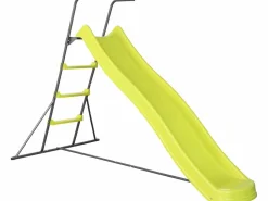 Habitat Et Jardin Jeux D'Extérieur | - Toboggan de jardin à double vague "poly" en vert - 240 x 120 x 156 cm