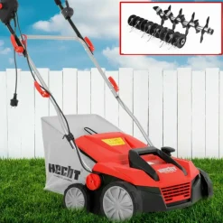 Hecht - H 1683 scarificateur aérateur électrique 2en1 1600w 8 couteaux doubles 24griffres avec profondeur réglable Sale