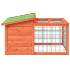 Helloshop26 Poulaillers, Clapiers Et Accessoires | - Clapier 100,5 x 54 x 55 cm bois de pin massif marron