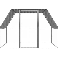 Helloshop26 - Poulailler enclos cage poules argenté et 3 x 2 x 2 m acier galvanisé argent Best