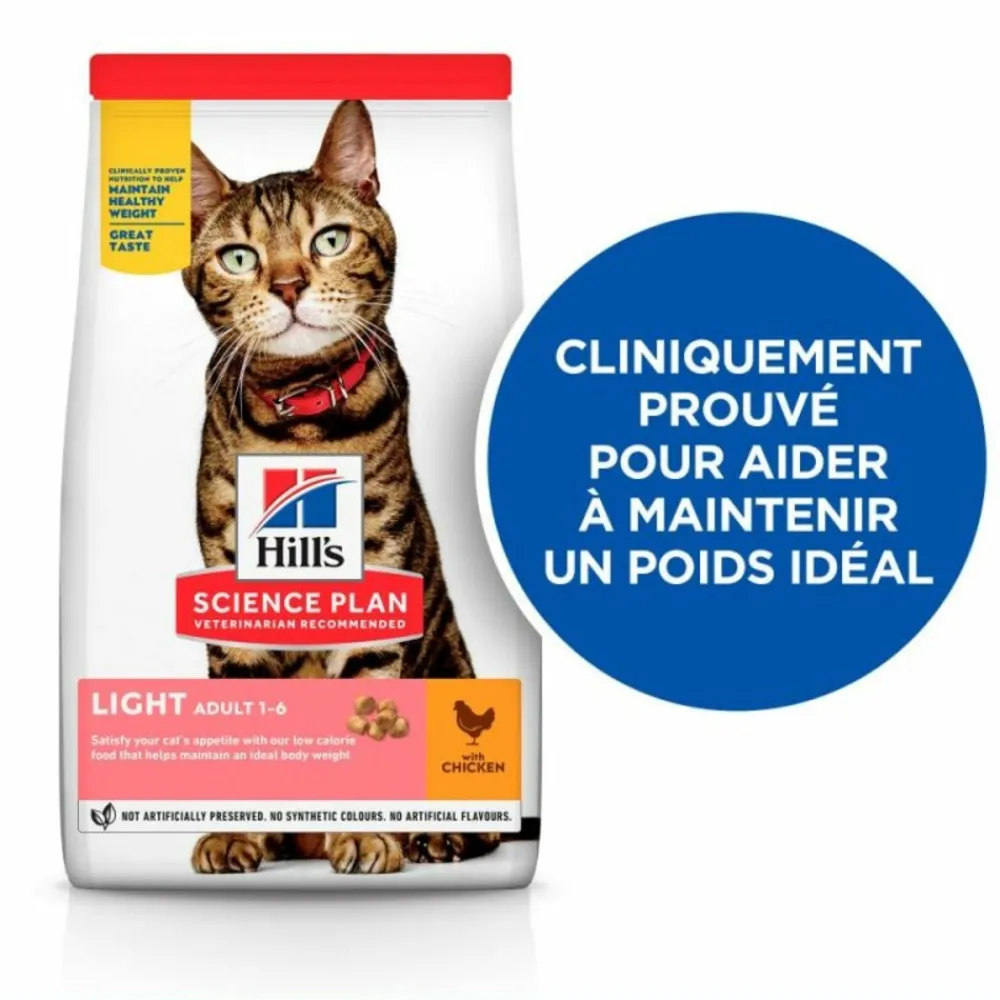 Hill's Alimentation Et Friandises | - Croquettes chat science plan adult light poulet - 10 kg