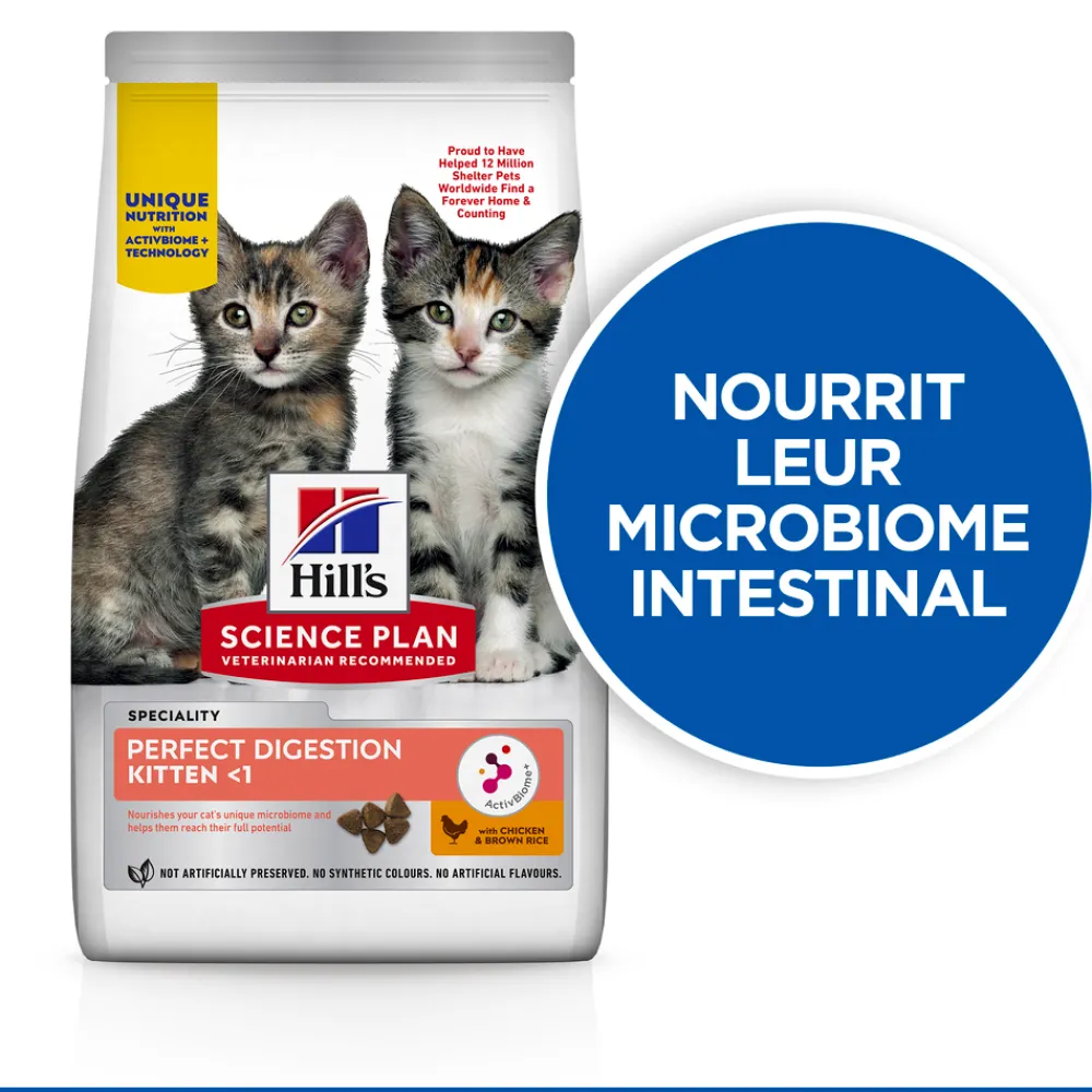Hill's Alimentation Et Friandises | - Croquettes Perfect Digestion kitten 1 poulet pour chaton 1.5kg