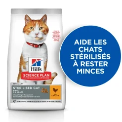 Hill's Alimentation Et Friandises | - Croquettes pour chat adulte stérilisé, au poulet - 3kg