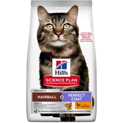 Hill's Alimentation Et Friandises | - Croquettes Science plan Hairball & Perfect Coat poulet pour chat 3kg