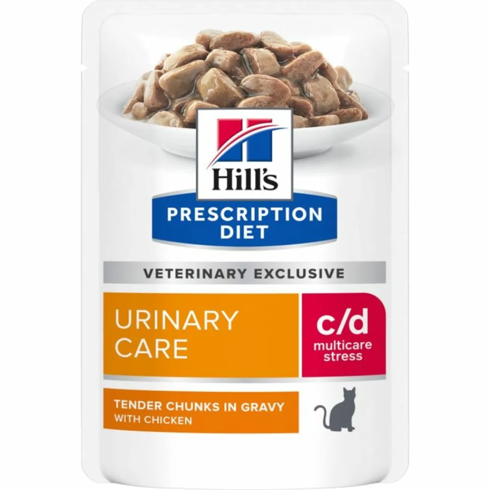 Hill's - Patee chat adult prescription diets c/d urinary stress poulet (sachet) - 12*85 g Best