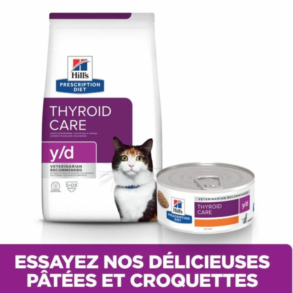 Hill's Alimentation Et Friandises | - Patee chat adult prescription diets y/d thyroid care (boite) - 24*156 g
