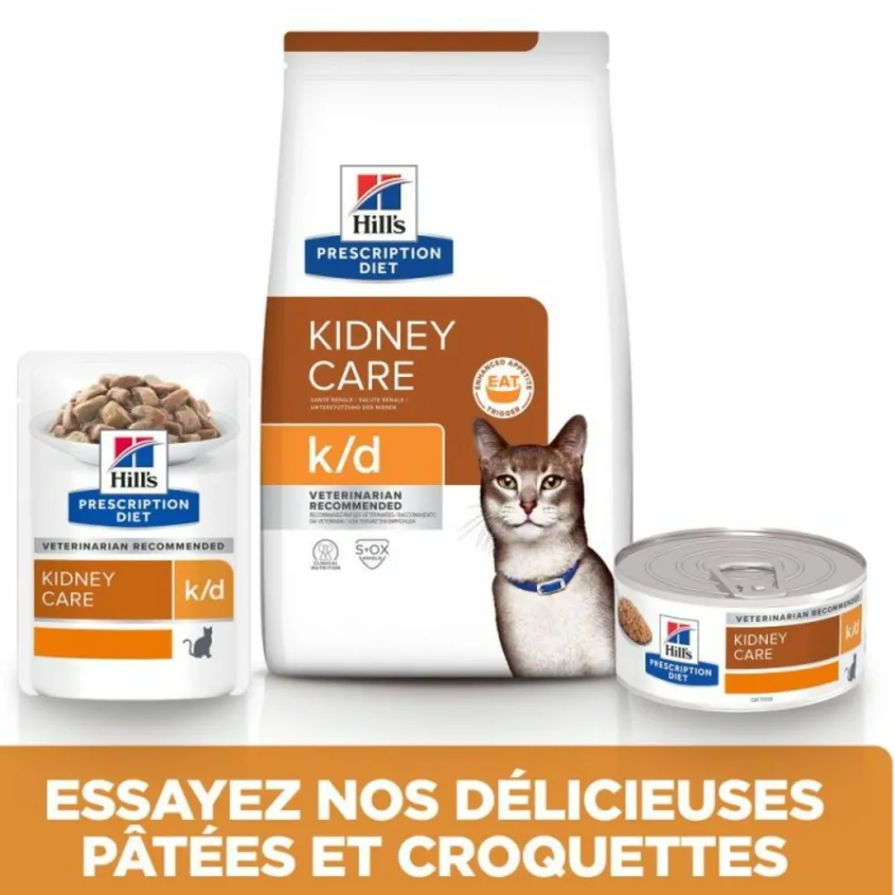Hill's - Patee chat adult prescription diets k/d kidney care saumon (sachet) - 12*85 g Hot
