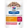 Hill's Alimentation Et Friandises | - Patee chat adult prescription diets c/d urinary stress saumon (sachet) - 12*85 g