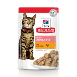 Hill's Alimentation Et Friandises | - Patee chat science plan adult light mixte (sachet) - 12*85 g