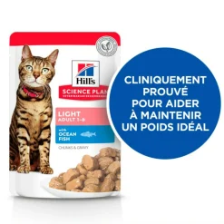 Hill's Alimentation Et Friandises | - Patee chat science plan adult light mixte (sachet) - 12*85 g