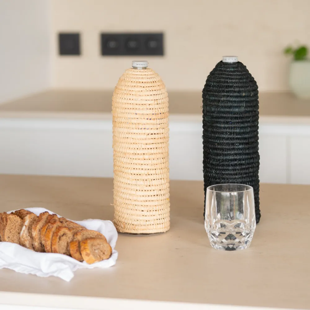 Home Maison Objets De Décoration | - - cache bouteille en paille