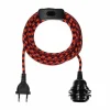 Hoopzi - Luminaire corde bala fil électrique - coton pied-de-poule Sale