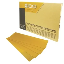 Icko apiculture Apiculture | - Cire gaufrée dadant hausse : hauteur 13cm et longueur 41cm carton 1kg