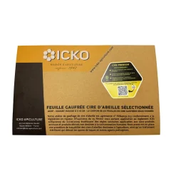Icko apiculture - 20 feuilles de cire gaufrée premium New