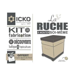 Icko apiculture Apiculture | - Ruche Dadant 10 cadres à monter non peinte