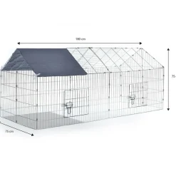 Idmarket Poulaillers, Clapiers Et Accessoires | - Enclos grillagé pour petits animaux en acier galvanisé