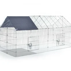Idmarket Poulaillers, Clapiers Et Accessoires | - Enclos grillagé pour petits animaux en acier galvanisé
