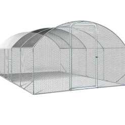 Idmarket - Enclos poulailler dôme 15 m² parc grillagé 3x5 m avec porte latérale Hot