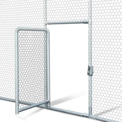 Idmarket Poulaillers, Clapiers Et Accessoires | - Enclos poulailler dôme 22,5 m² parc grillagé 3x7,5 m avec porte latérale