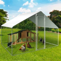 Idmarket - Enclos poulailler 6 m² parc grillagé 3x2 m acier galvanisé New