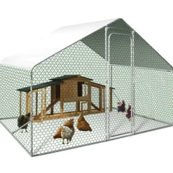 Idmarket - Enclos poulailler 6 m² parc grillagé 3x2 m acier galvanisé New