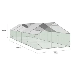Idmarket Poulaillers, Clapiers Et Accessoires | - Enclos poulailler 30m² parc grillagé 10 x 3 m acier galvanisé