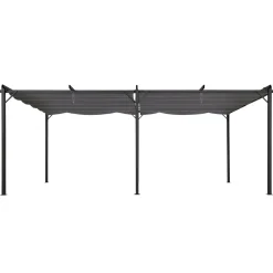 Idmarket Pergolas, Tonnelles, Barnums | - Pergola toit rétractable 6 pieds 3x6 m tonnelle gris anthracite