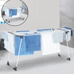 Idmarket Entretien De La Maison | - Séchoir à linge horizontal pliable ultra capacité 22m blanc