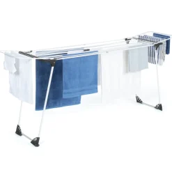 Idmarket Entretien De La Maison | - Séchoir à linge horizontal pliable ultra capacité 22m blanc